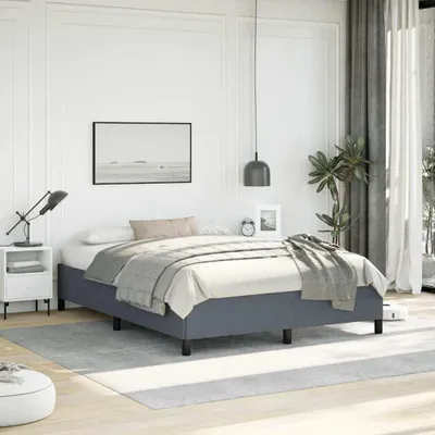 Obrázek produktu pro Maison Exclusive – postel bez matrace, tmavě šedá, 137 × 190 cm, samet