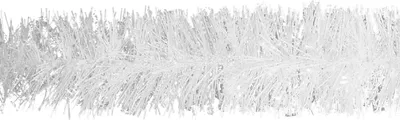 Produktbild von Weihnachtsgirlande Lametta 8cm x 2m klar / weiß