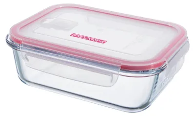 Productafbeelding van Freshbox glazen bewaardoos, 1000 ml, afmetingen 17,5 x 13 x 6 cm