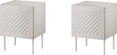 Obrázek produktu pro Nábytek24 2 X Noční stolek Siena Noční stolek 45 X 59 X 40 cm Kašmír