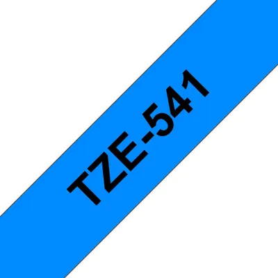 Produktbild von TZe-541 (18 mm, Schwarz auf Blau)