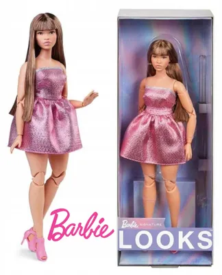 Produktbild von Barbie Signature Looks Mini Rosa Puppe Mädchen HRM16