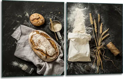Obrázok produktu pre Krycie dosky na sporák 2x40x52 sklokeramická varná doska 2-dielny sklenený splashback kuchyňa