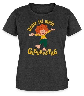 Produktbild von Spreadshirt Pumuckl Mit Spruch Heute ist Mein Geburtstag Frauen Premium T-Shirt, L, Anthrazit meliert