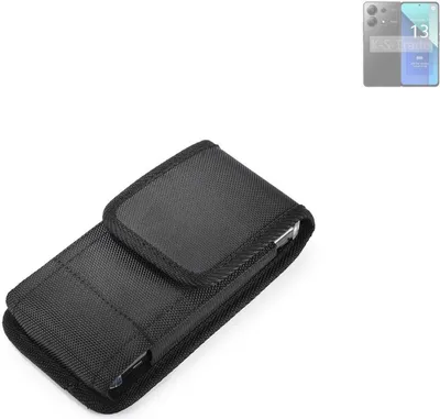 Produktbild von Holster Gürteltasche kompatibel mit Xiaomi Redmi Note 13 4G Holster Gürtel Tasche wasserabweisend Handy Hülle Schutz Hülle Outdoor schwarz