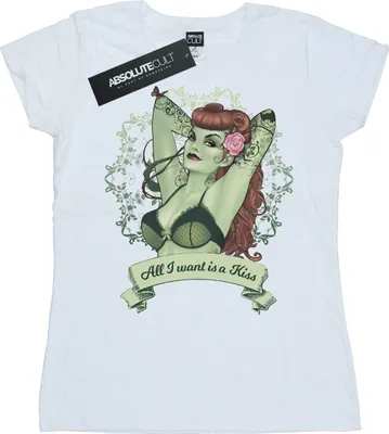 Produktbild von DC Comics - "All I Want Is A Kiss" T-Shirt für Damen BI24451 (XL) (Weiß)