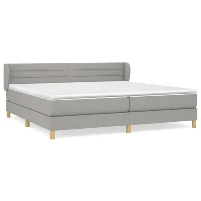 Obrázek produktu pro vidaXL Postel Boxspring s matrací Světle šedá 200x200 cm Látka