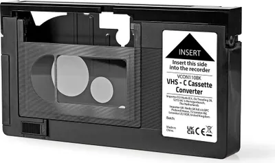 Obrázek produktu pro VHS převodník | Převod: VHS-C na VHS | Plug and play | Černá