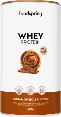Produktbild von foodspring Whey - Limited Edition (420g) Cinnamon Roll - Eiweiße - Molkenprotein-Mischung