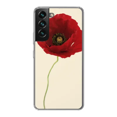 Produktbild von MuchoWow® Handyhülle Schutzhülle Hülle für Samsung Galaxy S22 Plus Nahaufnahme einer roten Mohnblume Silikon Softcase Handy Hülle - Schutzabdeckung
