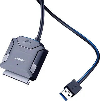 A Ugreen SATA to USB 3.0 adapter for HDD/SSD.