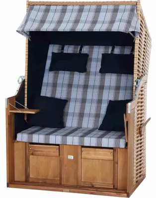 Produktbild von Strandkorb Trend 10+, Stoff 745 Geflecht natur, Akazie100%