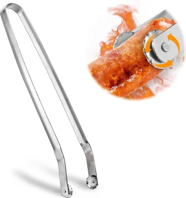 Produktbild von Drehgrillzange für Würstchen, Edelstahl, 1 Stück
