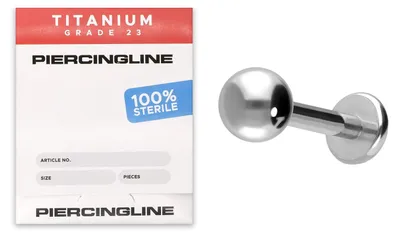 Produktbild von Ohrpiercing, Nasenpiercing Sterilisiertes Titan Labret