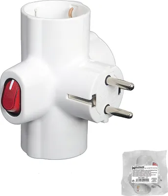 Image de Adaptateur / Ladron Triple Schuko 16 A 250 V avec interrupteur