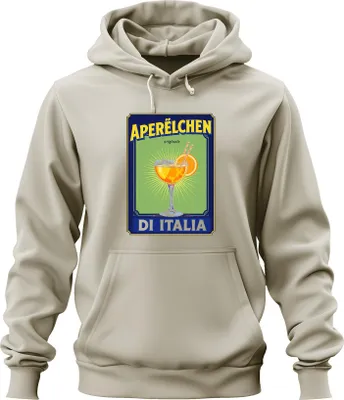 Produktbild von Aperélchen originale Spritz Cocktail Orange Italien Retro Karneval Uni Hoodie Kapuzenpullover, Natur, L