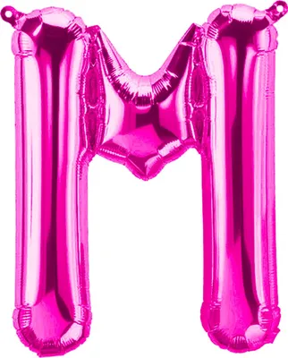 Immagine prodotto di Palloncino in foil lettera M, rosa, 40 cm circa, da riempire con aria compressa