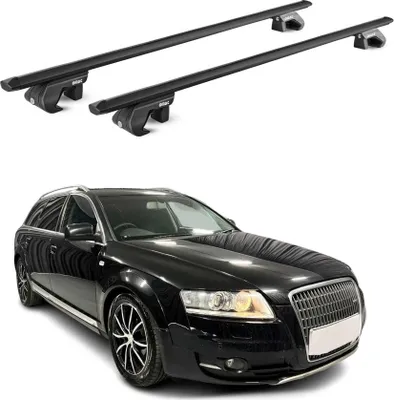 Image de Barres de toit transversales ABE pour Audi A6 Allroad C6 C7 2006-2018 5P Noir 2x