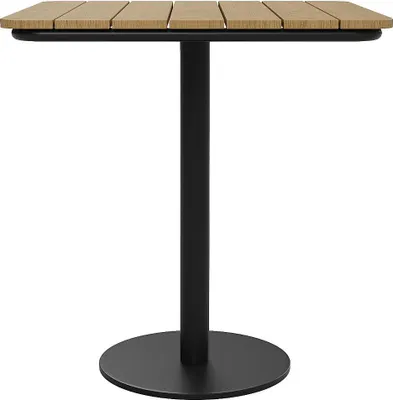 Produktbild von Quadratischer Gartentisch, 70 cm lang, aus Polywood und Metall – Schwarz – LYLIOS von MYLIA
