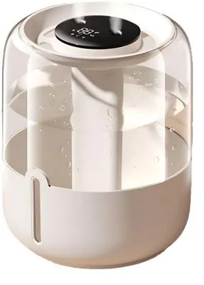 Productafbeelding van Luchtbevochtiger, 6,8 liter, LED-display, twee nevelstanden, nachtmodus, stille werking, draagbaar, beige.