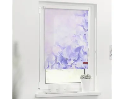 Obrázek produktu pro Roleta na okno Lichtblick bez vrtání Hortenzie 45x150 cm včetně upínacích držáků