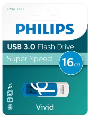 Produktbild von Philips USB-Stick 16 GB USB 3.0 Vivid Edition Leserate bis 100 MB/s