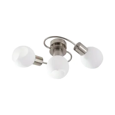 Produktbild von Lindby Deckenlampe Ciala, 3-flammig, nickelfarben, Glas, E14