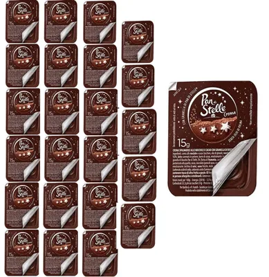 Image de Crèmes à tartiner en portions individuelles 24 x 15 g - Pan di Stelle