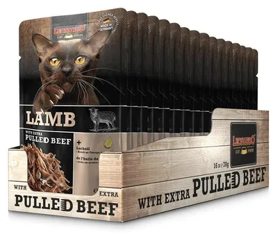 Produktbild von Leonardo Lamb + extra pulled Beef 16x 70g