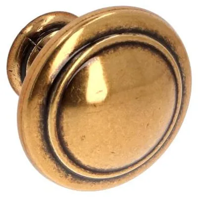 Produktbild von Knopf für Möbel aus Zamak, Durchmesser 30 mm, goldfarben