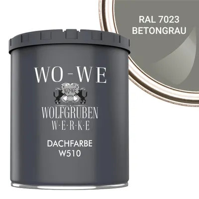 Produktbild von Dachfarbe Sockelfarbe Dachbeschichtung W510 Betongrau RAL 7023 - 750ml