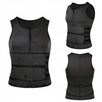 Image de Gilet de fitness en néoprène pour hommes – pour la perte de poids, l'entraînement sportif et le sauna, taille M