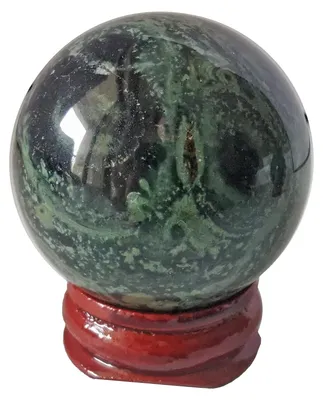 Imagen del producto de Esfera de jaspe kambaba con soporte de madera para Feng Shui