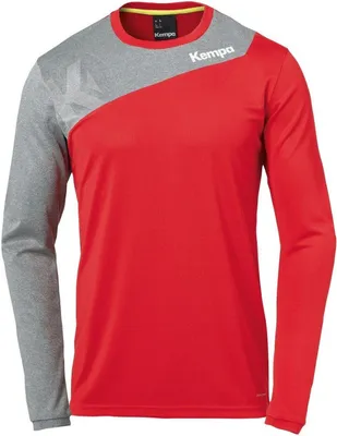 Produktbild von Kempa Core 2.0 Langarmshirt rot/dark grau melange S
