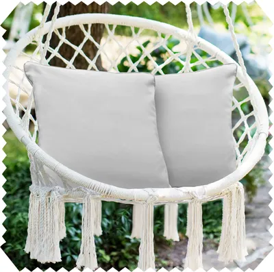 Produktbild von novely® 2er-Set OUTDOOR DEKOKISSEN - Wasserabweisende Zierkissen - Wetterfester Kissenbezug - Kissenhülle in 45x45 cm - Farbe: 4303 Hellgrau | Ausführung: nur Bezüge (ohne Füllung)