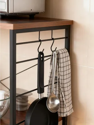Immagine prodotto di Carrello da cucina con 3 ripiani e ruote