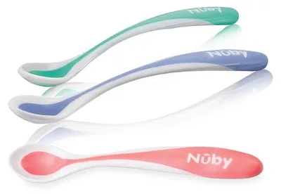 Productafbeelding van Nuby Warmtegevoelige Lepel Met Zachte Rand (4 stuks)
