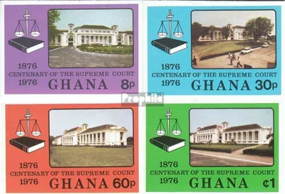 Produktbild von Briefmarken Ghana 1976 Mi 654B-657B (kompl.Ausg.) postfrisch Gerichtshof