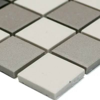 Produktbild von Keramikmosaik Miranda Rutschhemmend Grau Beige Unglasiert Q25