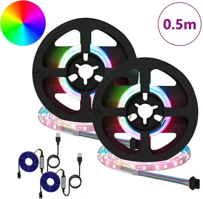 Immagine prodotto di vidaXL Strisce LED, 2 pezzi, nere e trasparenti