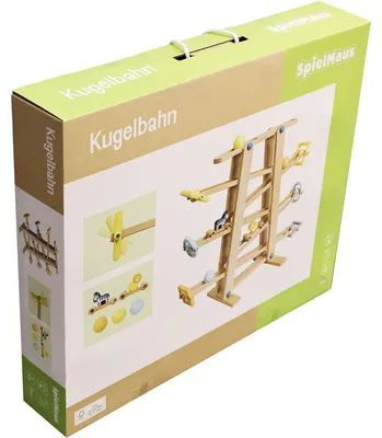 Produktbild von Holz Kugelbahn Spielzeug mit Rollelementen für Kinder