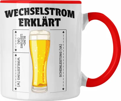 Produktbild von Trendation - Elektriker Geschenke für Männer Tasse Geschenk Elektriker Elektroniker Geschenkidee Sprüche (Rot)