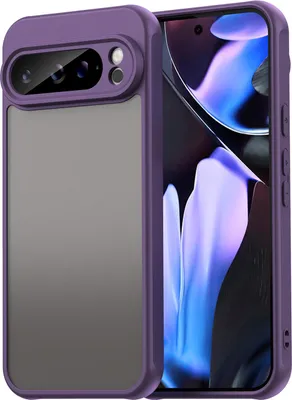 Image de Étui pour Google Pixel 10 Pro XL, dos mat translucide avec protection de l'appareil photo, étui de protection antichocs Violet