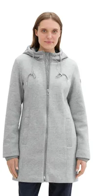 Produktbild von TOM TAILOR Damen Mantel mit Kapuze,21373 - medium Silver Grey Melange, XXXL
