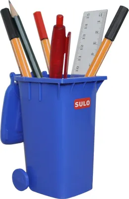 Image de Mini-bac à déchets 120 l - petit modèle bleu