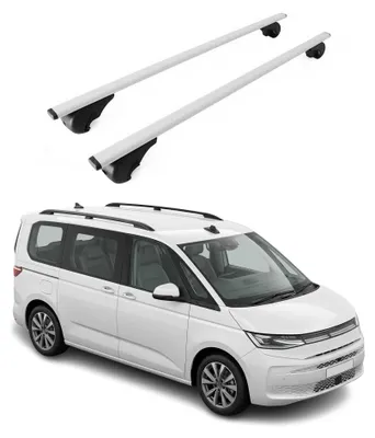 Image de Barres de toit Transversales pour VW Multivan T7 2022-2026 Acier Gris 2Pcs, Image générée par une IA