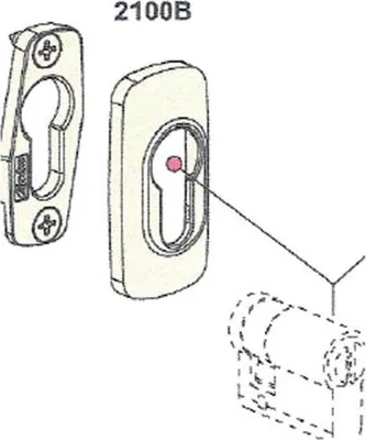 Produktbild von Zylinderschutzrosette 2100B FAPIM - Tech-Weiß - 2100BQT