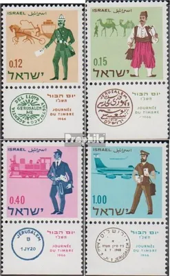 Produktbild von Briefmarken Israel 1966 Mi 378-381 mit Tab (kompl.Ausg.) postfrisch Tag der Briefmarke