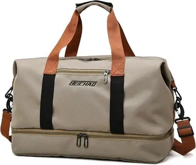 Productafbeelding van CarryQuest® - Reistas/duffelbag, 35 liter, waterdicht, beige
