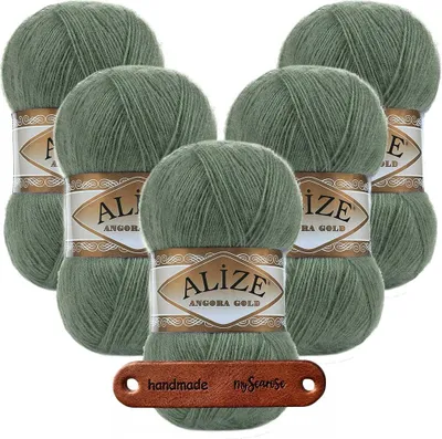 Produktbild von 5 x ALIZE Angora Gold 180 Dark Almond mit Label